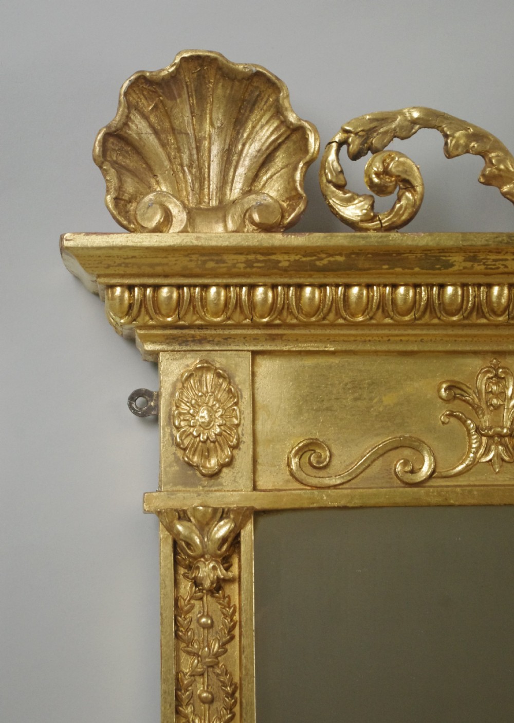 Victorian Gilt Adam Style Triple Plate Overmantle Mirror View VIII