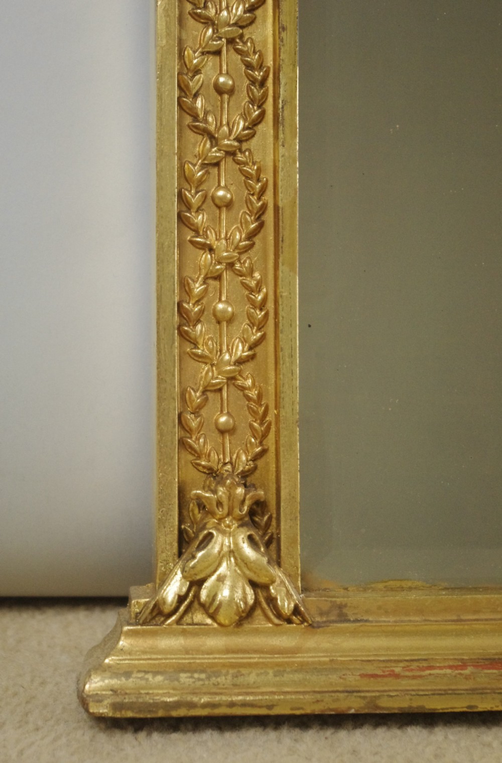 Victorian Gilt Adam Style Triple Plate Overmantle Mirror View X