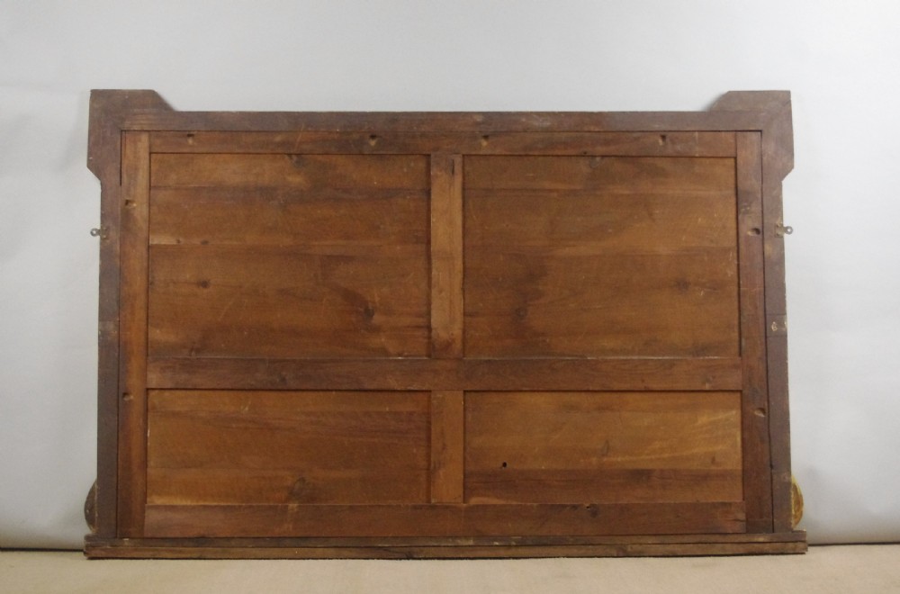 A wide rectangular Victorian overmantel mirror featuring an ornate gold gilt frame with carved decorative moulding. View VII