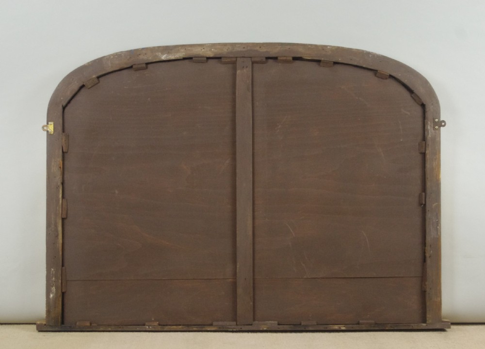 Victorian Gilt and Ebonised Arch Top Overmantle Mirror View VII