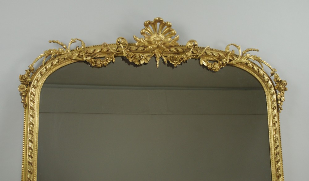 Victorian Gilt Large Arch Top Overmantle Mirror View II