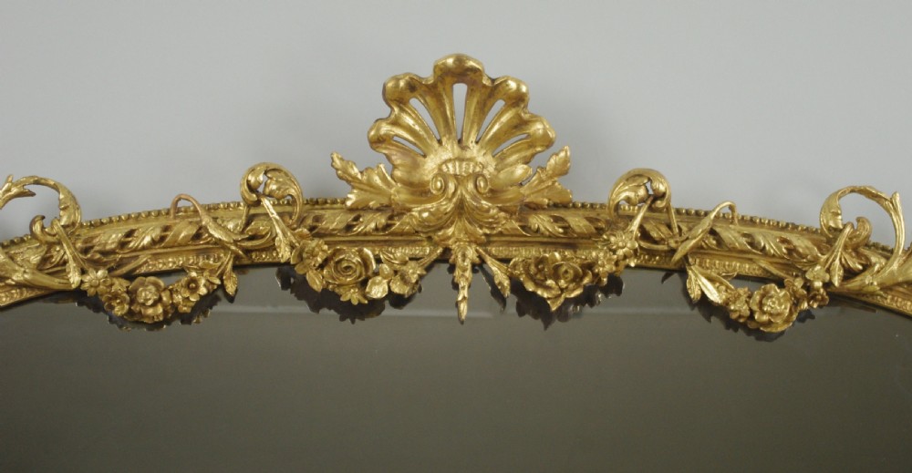 Victorian Gilt Large Arch Top Overmantle Mirror View III