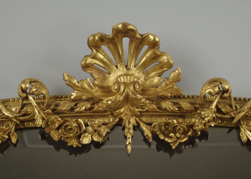 Victorian Gilt Large Arch Top Overmantle Mirror View IV