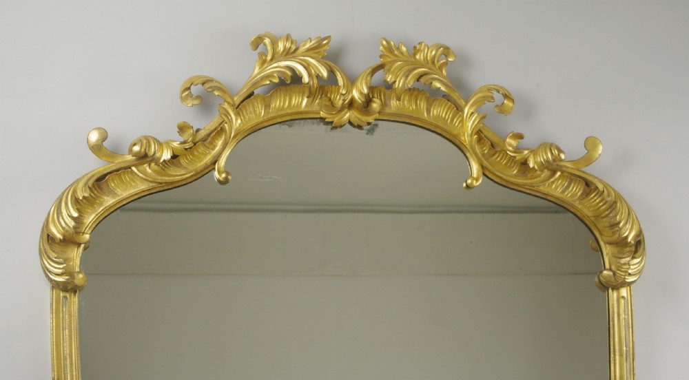 Large 19th Century English Gilt Wood Overmantle Mirror View II