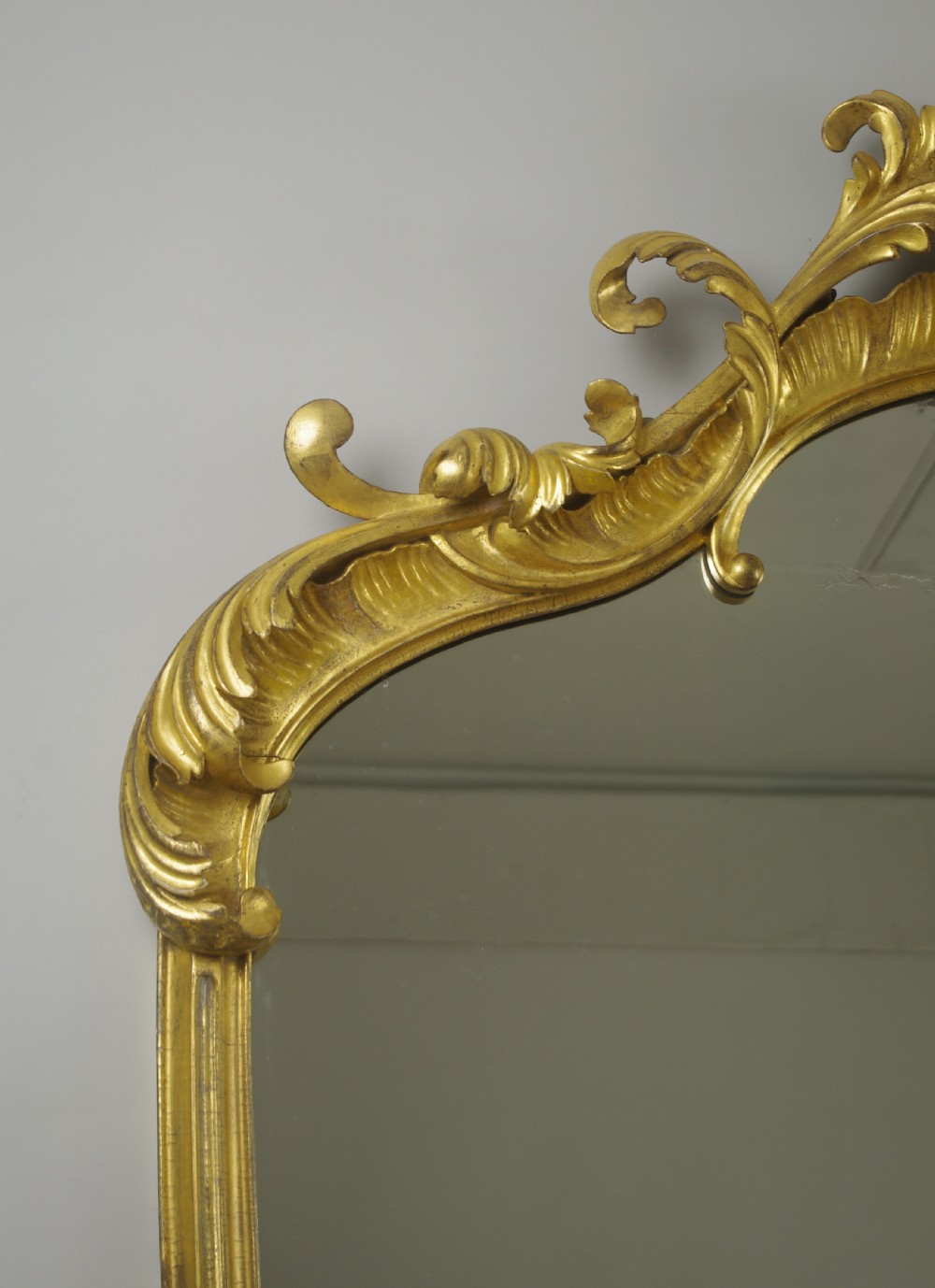 Large 19th Century English Gilt Wood Overmantle Mirror View IV