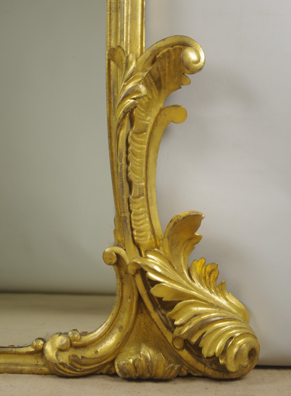 Large 19th Century English Gilt Wood Overmantle Mirror View VII