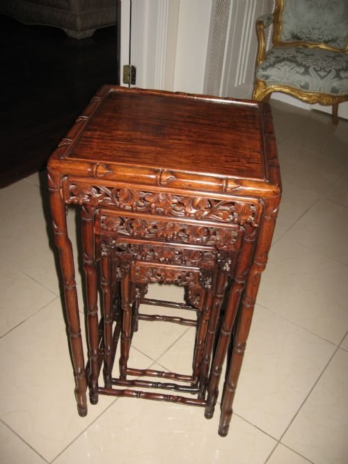 Nest of Four Rosewood Tables