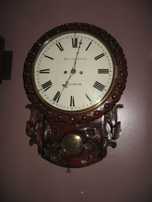 Double Fusee Drrop Dial Clock.