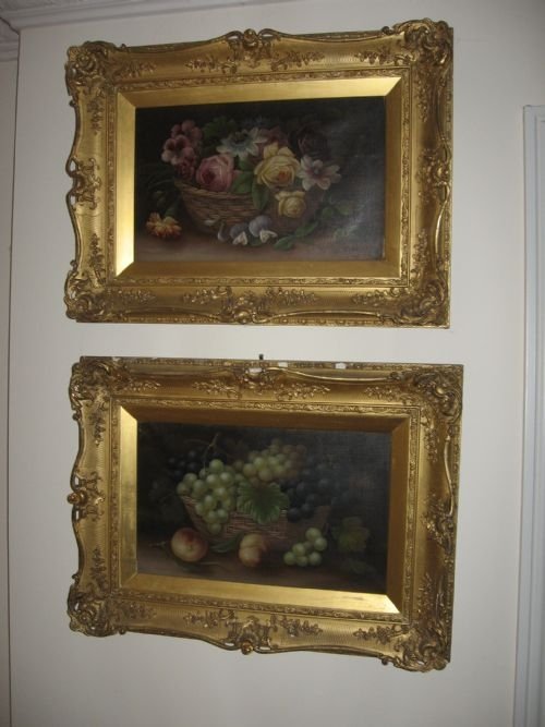 Pair Still Life Oil Paintings