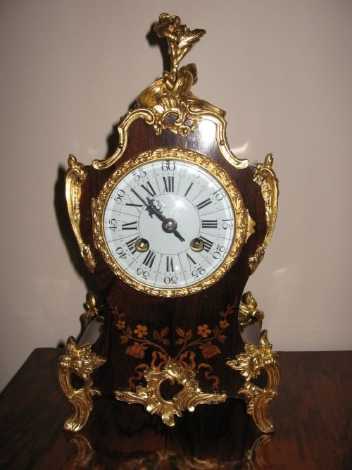 Inlaid French Mantle Clock