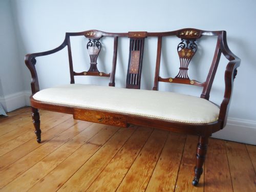A Pretty Mahogany Inlaid Settee