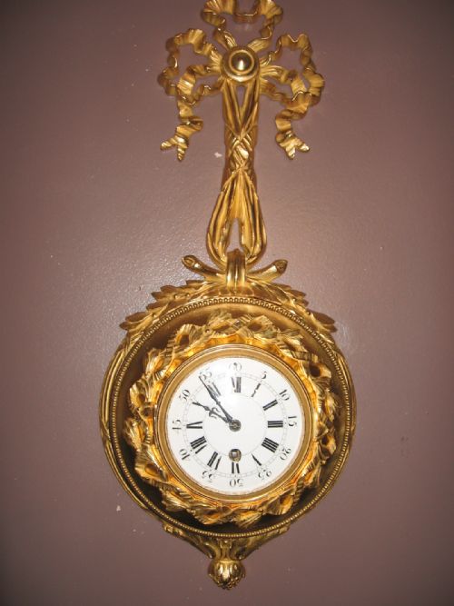 French Cartel Ormulu Wall Clock