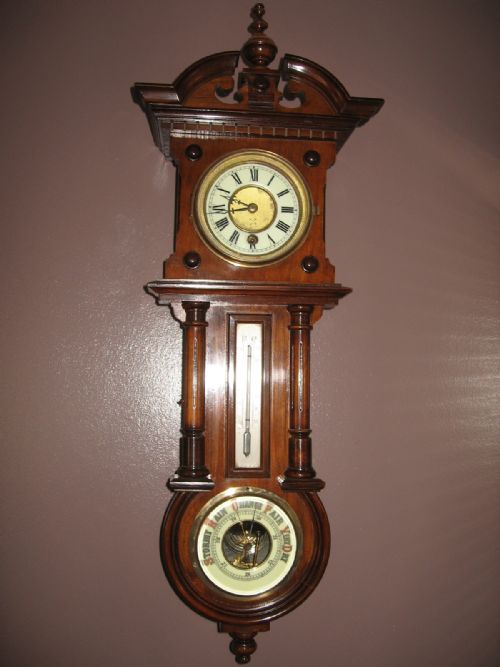 Antique Wall Clock/barometer/thermometer