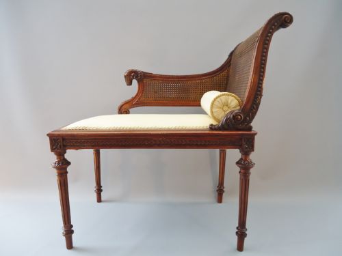 A Peite Walnut Settee / Window Seat