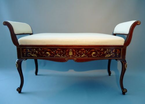 A Mahogany Duet Music Seat / Stool