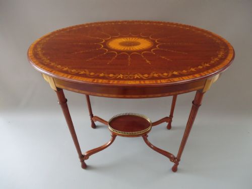 A Fine Inlaid Oval Occasional / Side Table
