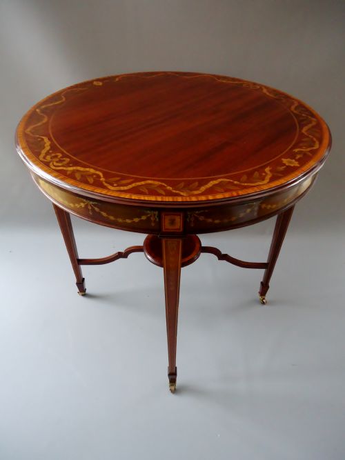 An Elegant Mahogany Inlaid Centre / Side Table