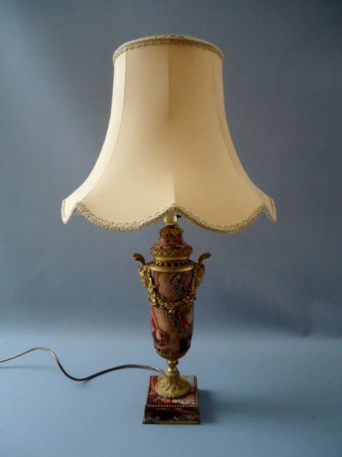 A Sarrancolin Marble Table Lamp