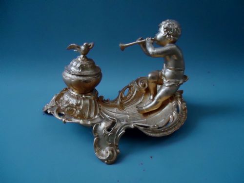 A French Gilt Desk Stand