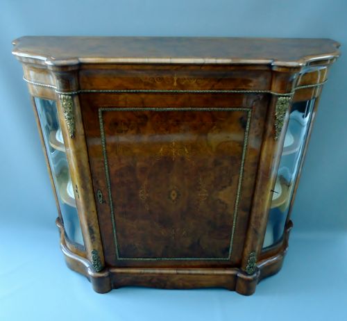 A Small Burr Walnut Credenza