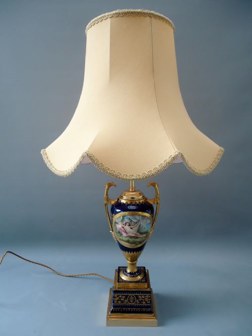 A Very Fine Vienna Style Porcelain Table Lamp
