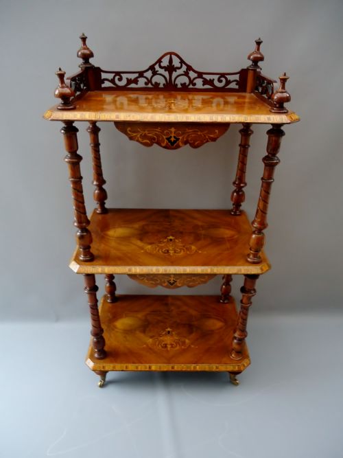 A Victotian Walnut Wot Not / Shelves