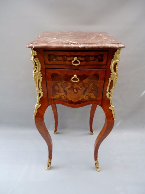 A French Loius XV Bombe Shaped Side Cabinet