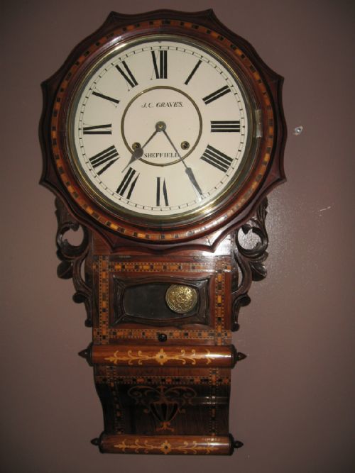 Antique Drop Dial Wall Clock