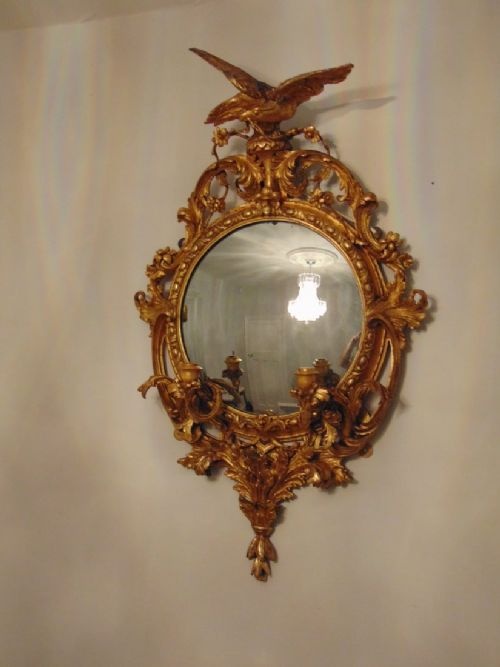 A Fabulous Gilt Wood Regency Girondole Mirror