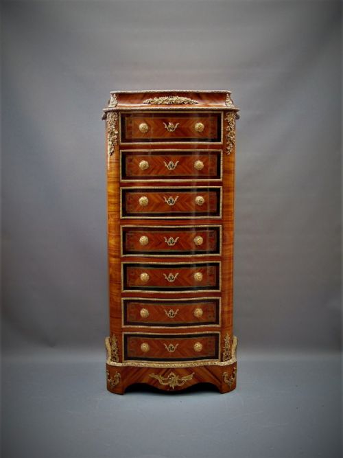 A Stunning French Secretaire Wellington Chest of Drawers