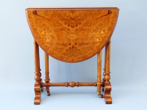 A Burr Walnut Baby Miniature Sutherland Coffee Table