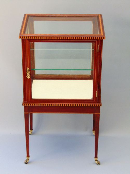 A Fabulous Mahogany Bijouterie Display Cabinet Vitrine