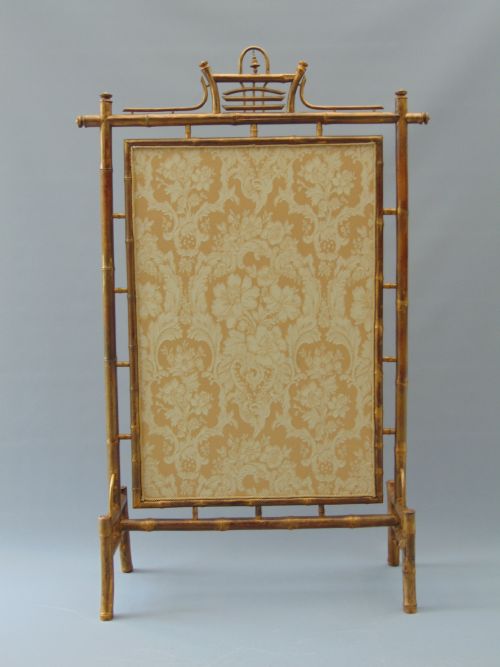 A Chinese  Style Gilt Wood  Screen