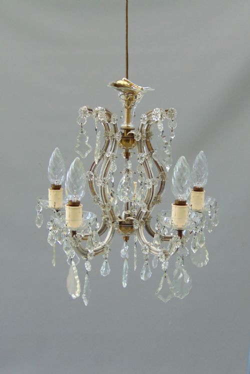 A Cut Glass Chandeleir