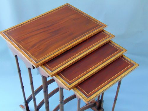 A Quality  Nest of Four Mahogany Tables Quartteto
