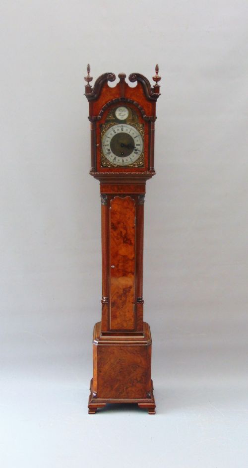 A Fine Walnut Small Longcase Clock