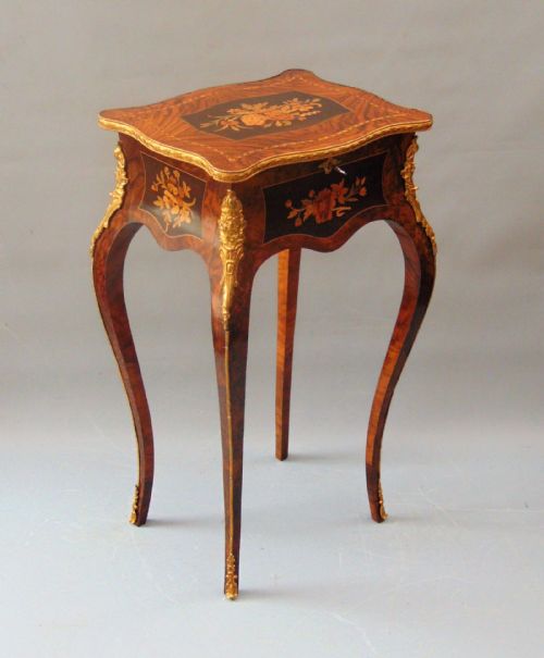 A French Walnut Tea Poy Occasional Table