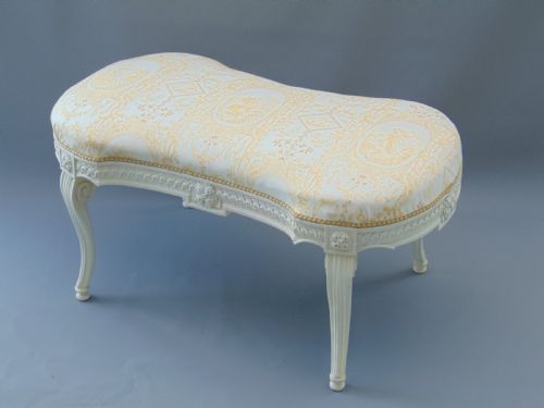 A Pretty Carved Painted Seat Stool