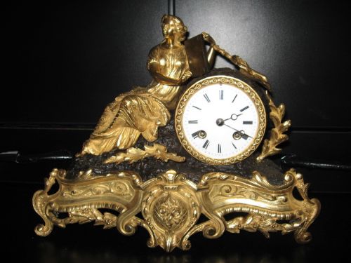 Antique French Ormolu Mantle Clock