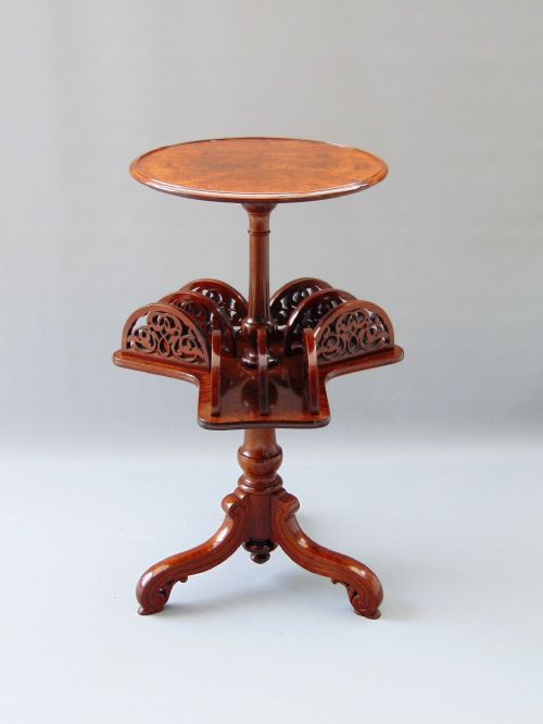 A Fabulous Walnut Occasional Book Table