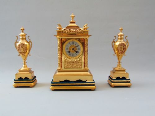 Ormolu Clock Set