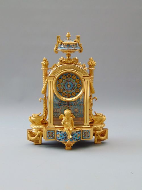 A Fine Ormolu and Champlevé Clockwith