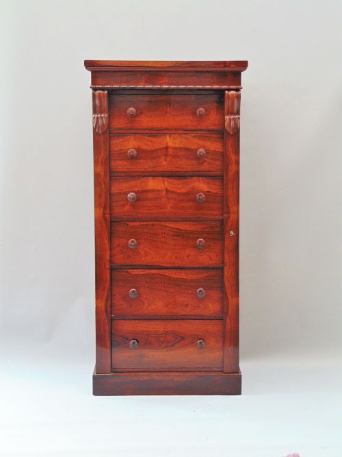 A Quality Victorian Rosewood Wellington Chest