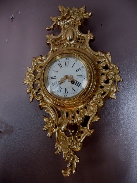 Antique Ormolu Cartel Clock