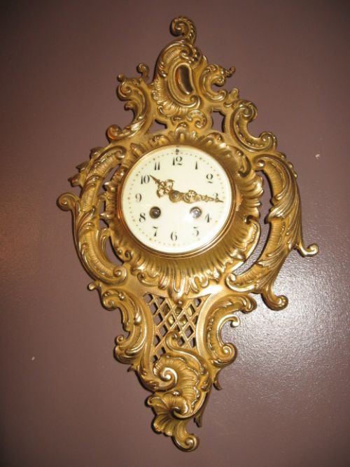 Antique Ormolu Cartel Clock