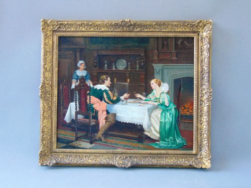 A Oil on Canvass of a Young Couple