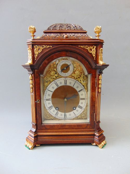 A Walnut Mantle Clock