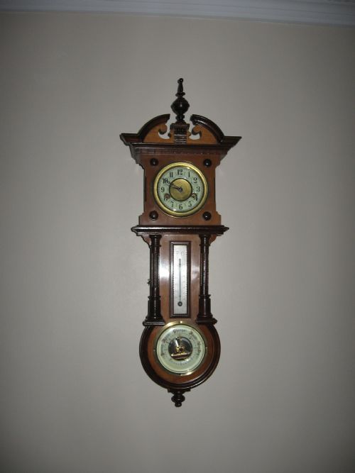 Antique Clock/barometer/thermometer