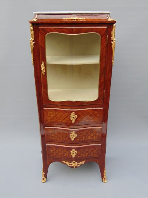 A Small Rosewood Display Cabinet