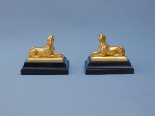 A Rare Pair of Ormolu Sphinx